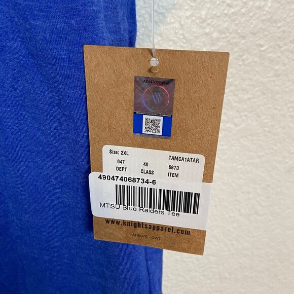 Rivalry Threads MT Sports Shirt NWT MTSU Blue Raiders 2XL T-Shirt - Picture 2 of 13